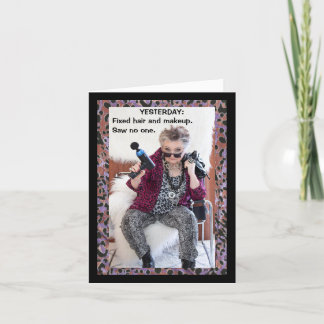 Carte Cheveux ignorés 'n maquillage...carte drôle