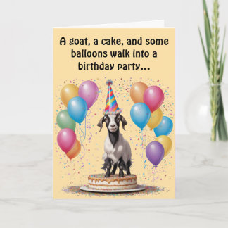 Carte Chèvre Anniversaire Surprise - Amusant & Sorcier
