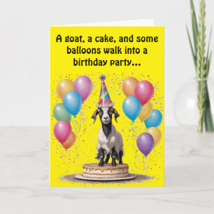 Carte Chèvre Anniversaire Surprise - Amusant & Sorcier