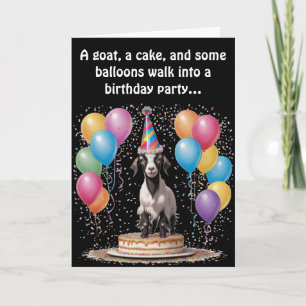 Carte Chèvre Anniversaire Surprise - Amusant & Sorcier