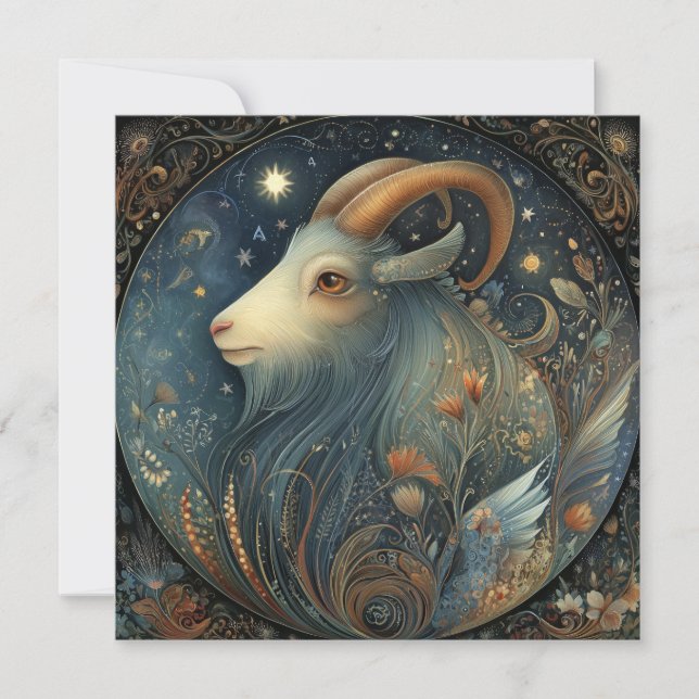 Carte Chèvre Capricorne Zodiaque Astrologie Céleste Anni (Devant)
