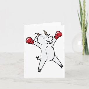 Carte Chèvre fait la boxe