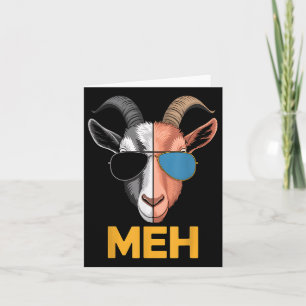 Carte Chèvre Meh Drôle Amusant Amoureux de chèvre