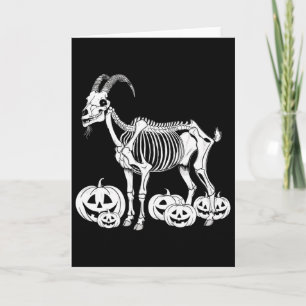 Carte Chèvre Squelette Anniversaire Halloween Hommes Fem