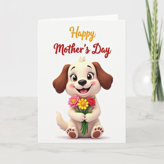 Carte Chevron Amour de Chiots (Devant)