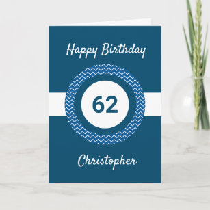 Carte Chevron Blue 62e anniversaire