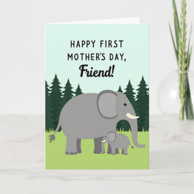 Carte Chevron Éléphant Maman (Devant)