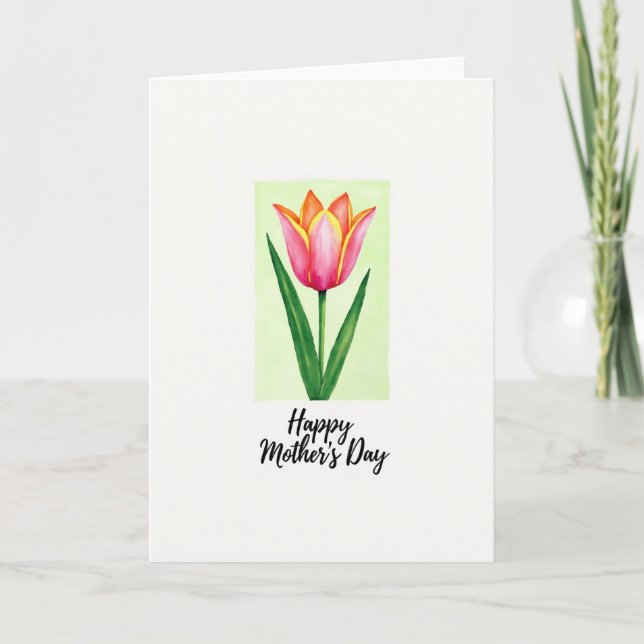 Carte Chevron Fleur de Printemps (Devant)