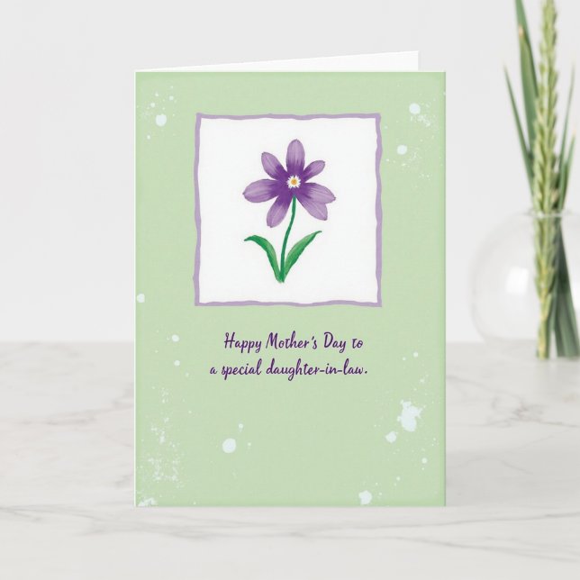 Carte Chevron Fleur Délicate (Devant)