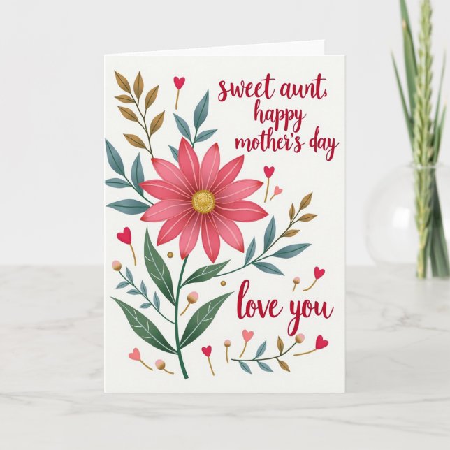 Carte Chevron Fleur Épanouie (Devant)