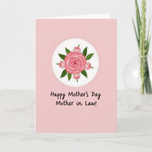 Carte Chevron Fleur Rose en Fleur
