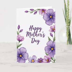Carte Chevron Fleur Violette