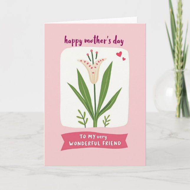 Carte Chevron Floral Friend (Devant)