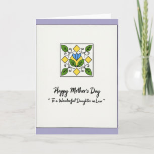Carte Chevron Floral pour les mamans