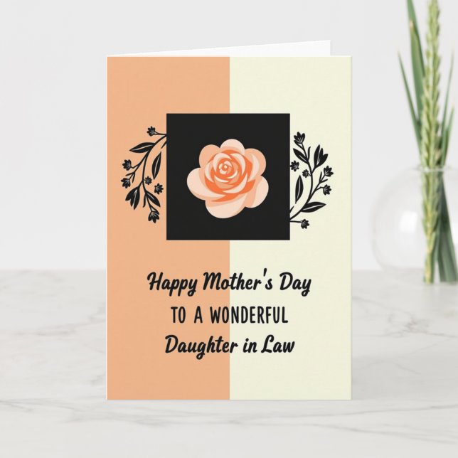 Carte Chevron Peach Blossom (Devant)