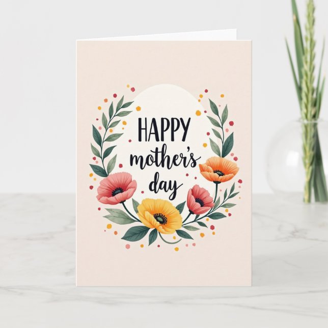 Carte Chevron Poppy Blossom (Devant)