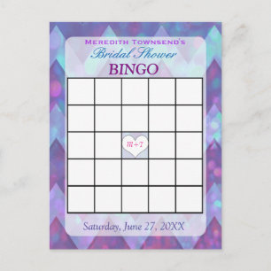 Carte Chevron pourpre de bingo-test