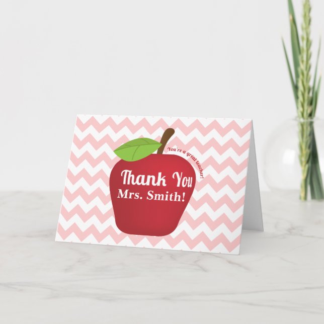 Carte Chevron rose, pomme de reconnaissance des enseigna (Devant)