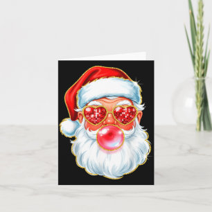 Carte Chewing-gum bulles de Noël mignon pour femmes adol