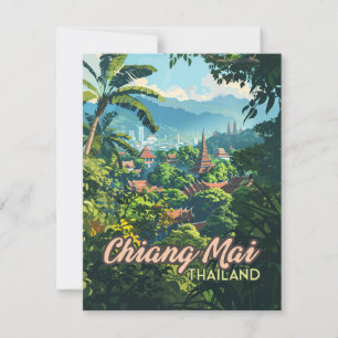 Carte Chiang Mai Thaïlande Asie Temples Montagnes