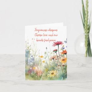 Carte Chic Aquarelle Ressort Mix Floral Elégant Salutati