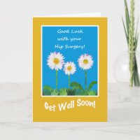 Carte Chic Get Well, Chirurgie Hip, Marguerites