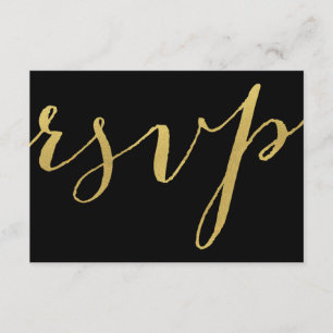 Carte Chic Gold et Black RSVP