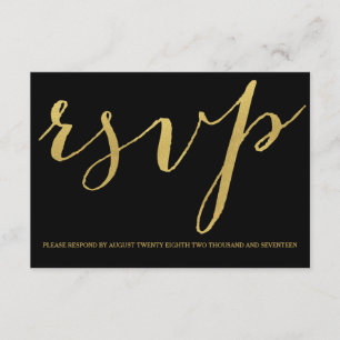 Carte Chic Gold et Black RSVP