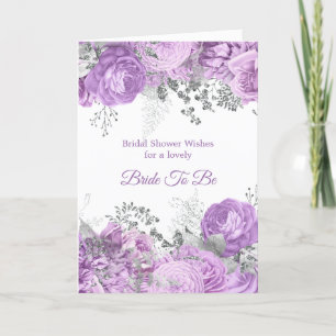Carte Chic Lilac Fête des mariées florale argent