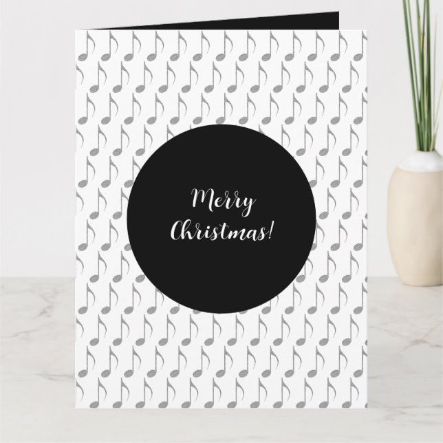 Carte Chic Motif Chiens De Chasse Notes De Musique Joyeu (Devant)