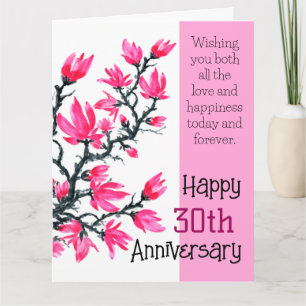 Carte Chic Sakura Fleur rose Anniversaire Floral