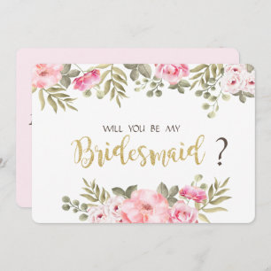 Carte Chic Watercolor Floral Bridesmaid