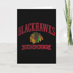 Carte Chicago Blackhawks Vintage Hockey Blanc Officielle