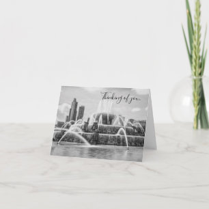 Carte Chicago Buckingham Grayscale Pensant à Vous
