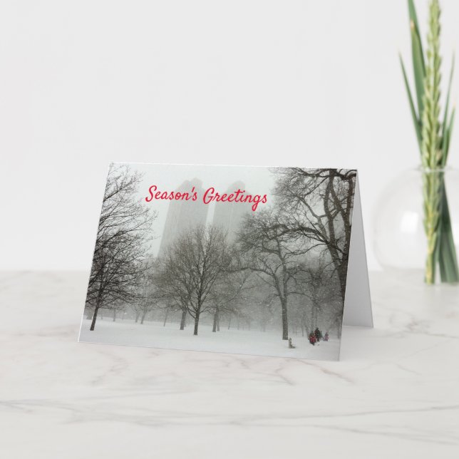 Carte Chicago Christmas Card Bonnes Fêtes Holiday (Devant)