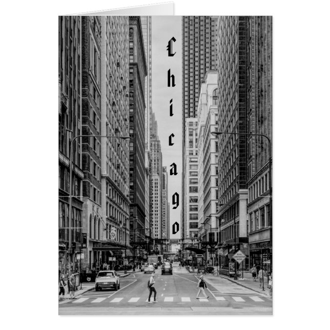 Carte Chicago Madison Street Gris (Devant)