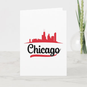 Carte Chicago USA Ville Paysage Urbain Toit Funny Cadeau