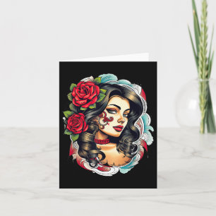 Carte Chicano Chicana La Raza Barrio Tatouage Art Décès