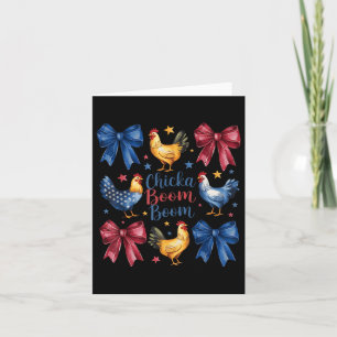 Carte Chicka Boom Boom Drôle Amusant Drapeau Américain P