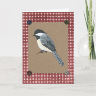 Carte Chickadee Birthday Card