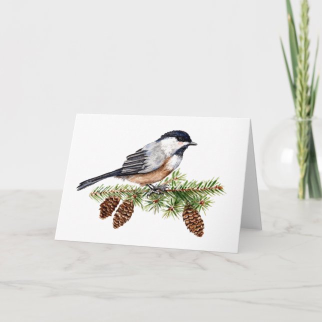 Carte Chickadee d'hiver (Devant)