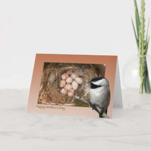 Carte Chickadee du jour de mère