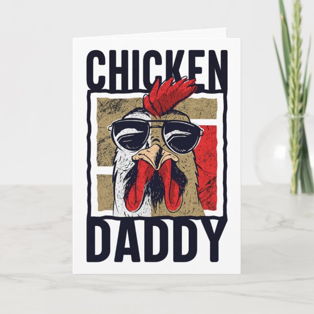Carte Chicken Daddy - Un design amusant pour chaque coq  (Devant)