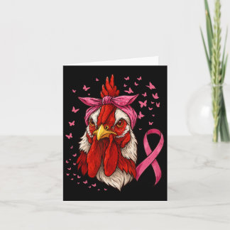 Carte Chicken rose Ruban Breast Cancer Sensibilisation G