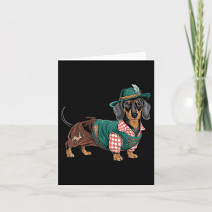 Carte Chien allemand Dachshund Bavarian Weiner Saucisse 