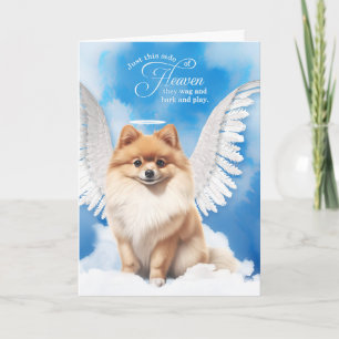 Carte Chien ange de sympathie perte chien Sable Pomerani