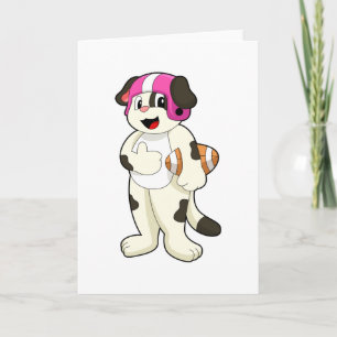 Carte Chien au sport de football