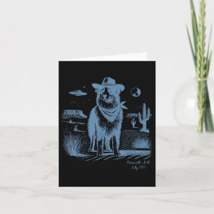 Carte Chien Australian Shepherd'Aussie Vintage Ufo Weste