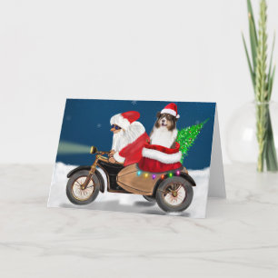 Carte Chien australien Noël Père Noël
