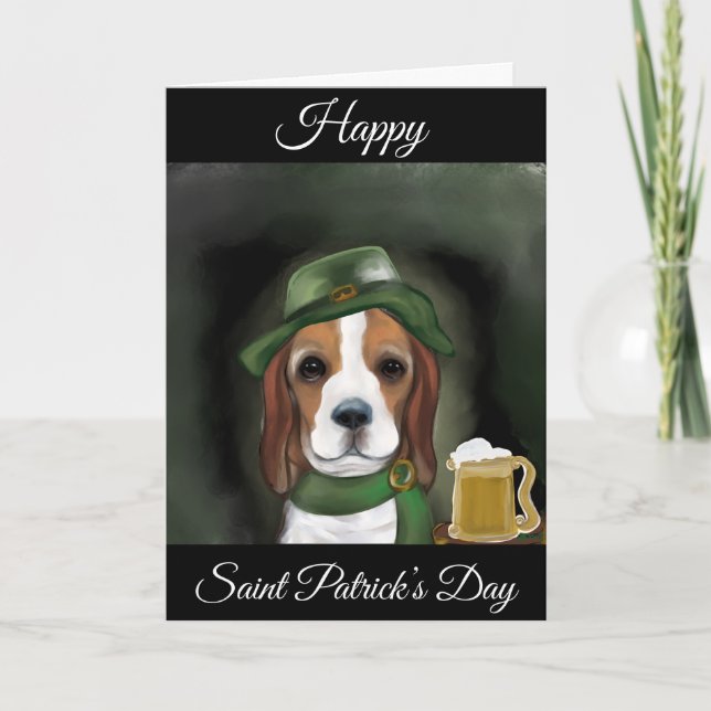 Carte Chien Basset de la Saint-Patrick (Devant)